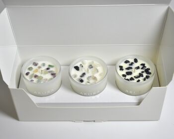 New Beginnings Crystal Candle Trio Gift Set, 3 of 4