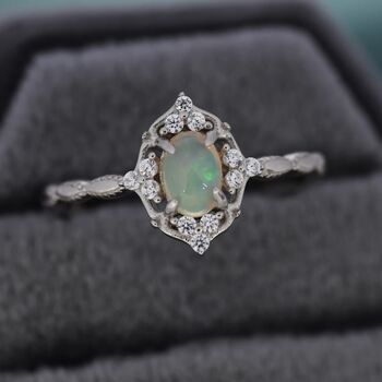Vintage Inspired Genuine Opal Ring, 2 of 11