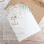 Whimsical Spring Vellum Tag Wedding Invitations, thumbnail 4 of 6