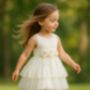 Juniper In Ivory White Party Or Flower Girl Dress, thumbnail 4 of 4