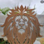 Striking Lion Head Metal Art Wall Plaque, thumbnail 2 of 12