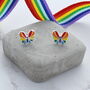 Butterfly Rainbow Earrings, thumbnail 1 of 2