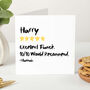 Personalised Fiancé Birthday Review Card Funny Card, thumbnail 1 of 4