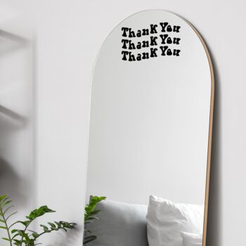 Thank You Manifestation Gratitude Mirror Sticker, 2 of 7
