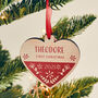 Personalised First Christmas Scandi Maple Wood Bauble, thumbnail 1 of 4