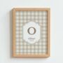 Personalised Beige Gingham Art Print, thumbnail 1 of 5