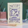 Personalised Welsh Baby Papercut Card, thumbnail 1 of 8
