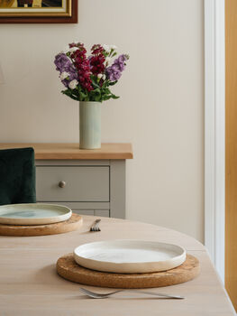 Large Cylinder Handmade Stoneware Vase In Jade Green, 4 of 4