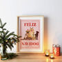 Feliz Navidog, Christmas Dog Art Print, thumbnail 4 of 12