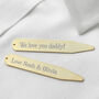 Personalised Gold Plated Collar Stiffeners, thumbnail 1 of 7