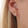 Sterling Silver Pebble Stud Earrings, thumbnail 1 of 2