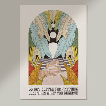 'Don't Settle' Art Print, Unframed, 4 of 4