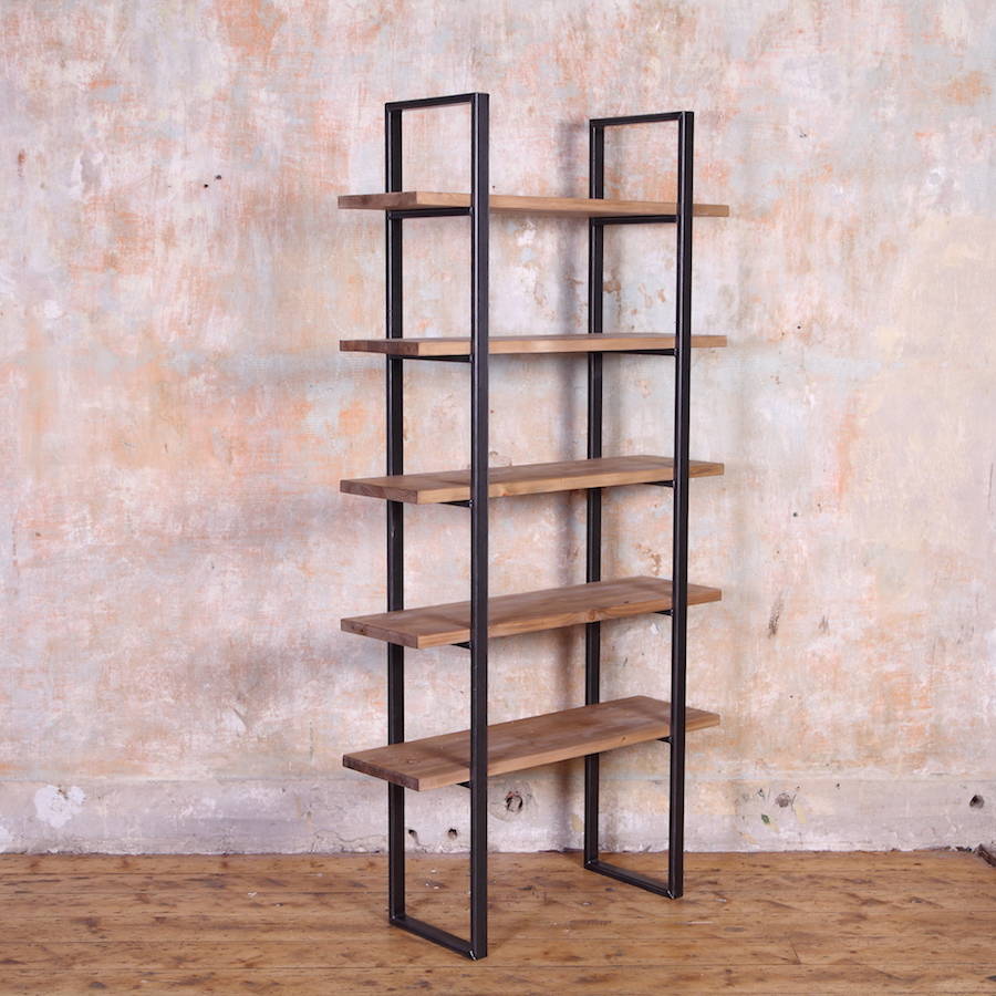 Industrial Style Wood Shelving Unit By, Industrial Style Shelving