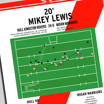 Mikey Lewis Super League Grand Final 2025 Try Hull Kingston Rovers Print, 2 of 2