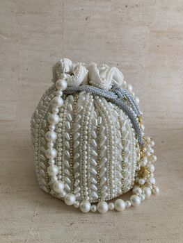 Pearl Embellished Potli Bag, 3 of 7
