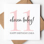 11th, 12th, 14th, 15th And 17th Pink Number Birthday Card, thumbnail 4 of 9