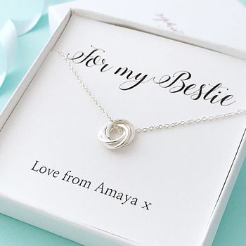 Personalised Silver Besties Necklace By Sophie Jones Jewellery ...