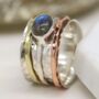 Personalised Sterling Silver Labradorite Spinner Ring, thumbnail 4 of 10