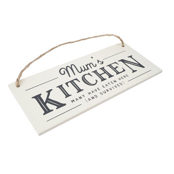 Mum’s Kitchen Hanging Wooden Sign, 3 of 3