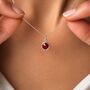 Birthstone Necklace In Sterling Silver, thumbnail 2 of 10