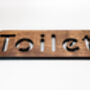 Walnut Self Adhesive Bathroom Toilet Door Sign Word, thumbnail 4 of 4