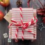 Red Stripe Paper Fibre Christmas Wrapping Paper Set, thumbnail 1 of 12