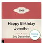Personalised 18th Birthday Print 2008 Book Cover Gift, thumbnail 8 of 12