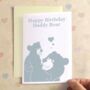 Personalised Bear And Cub Hugs Birthday Card, thumbnail 1 of 4