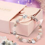 Rose Quartz Love Lock Bracelet For Women, thumbnail 1 of 9