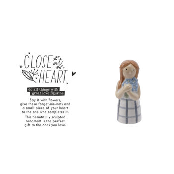 Forget Me Not Flower Girl Figurine | Ceramic Ornament, 2 of 4