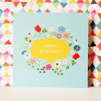 Floral Happy Birthday Card, 3 of 5