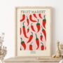 Chilli Wall Art Fruit Market Print, thumbnail 3 of 3