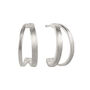 Nature Gratitude Sterling Silver Hoop Earrings, thumbnail 2 of 10