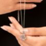 Spinning Nine Gemstones Dharma Wheel Necklace, thumbnail 10 of 12