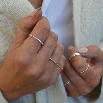 The Crown Beaded Stacking Ring, 6 of 6