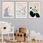 Custom Set Of Three Nursery Prints Children's Art Gift, thumbnail 1 of 11