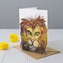 Lion Art Greeting Card, thumbnail 1 of 2