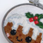 Christmas Pudding Cross Stitch Kit, thumbnail 4 of 7