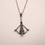 Crossbow Necklace, Handmade Arc Pendant, thumbnail 3 of 6