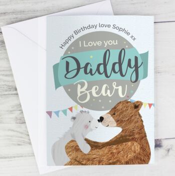 Personalised Daddy Bear Card, 2 of 4