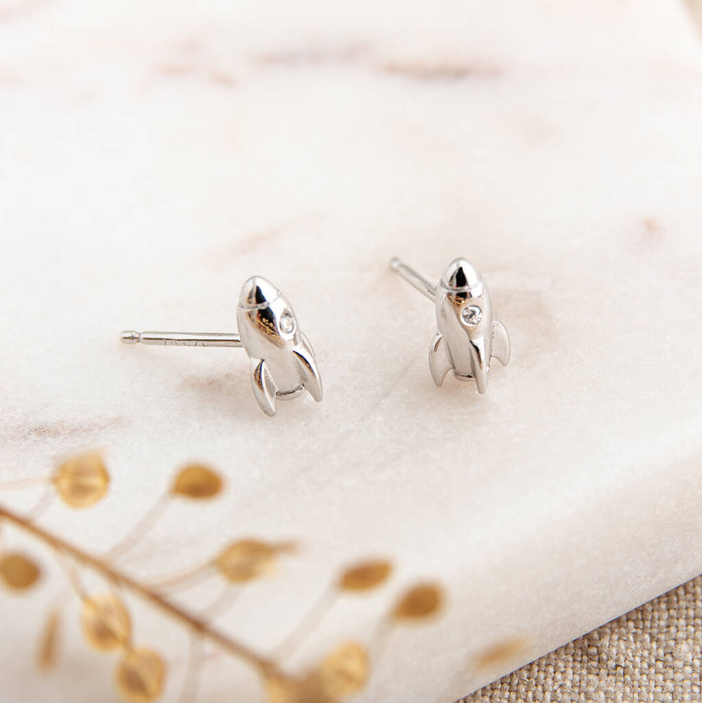 Sterling Silver Rocket Earrings By PoppyK | notonthehighstreet.com