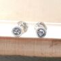 Icy Diamond Sterling Silver Stud Earrings, thumbnail 1 of 3