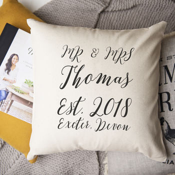 Anniversary, Wedding Or Engagement Personalised Cushion, 2 of 4