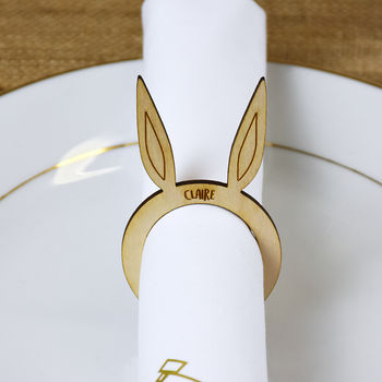 Easter Personalised Placecards Napkin Rings, 3 of 5