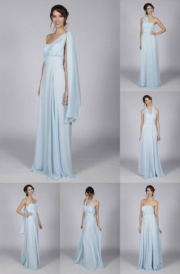 multiway bridesmaid dress blue