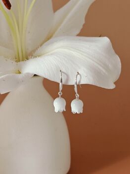 Lily Of The Valley Sterling Silver Dangle Earrings, 5 of 11