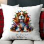 Personalised King Charles Spaniel In Christmas Lights, thumbnail 2 of 10