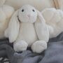 Mini Cream Bunny And Matching Baby Rattle, Gift Bag, thumbnail 6 of 9