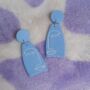 Abstract Face Large Polymer Clay Dangle Earrings, thumbnail 3 of 4