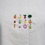 Unisex Hand Embroidered Fruit And Veg Sweatshirt, thumbnail 4 of 7